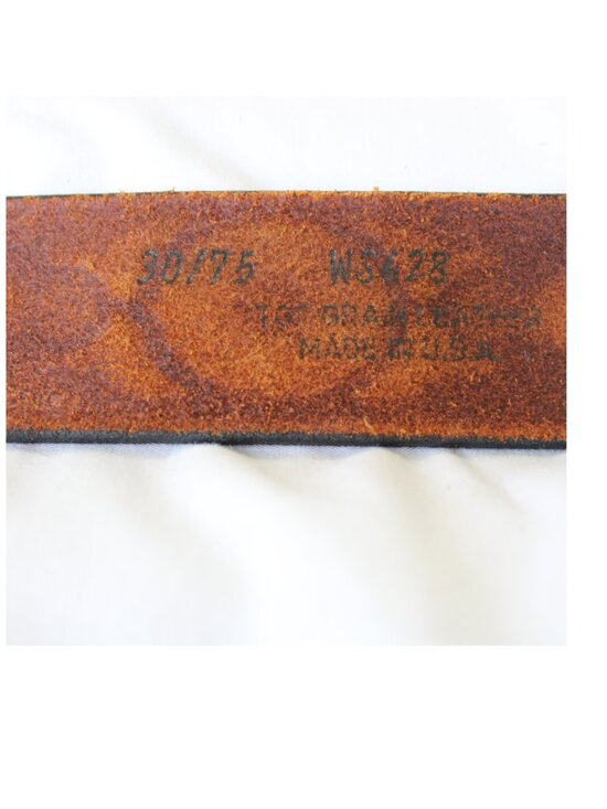 Vintage Hand Made USA tooled lesther western belt & buckle western cowboy 36/ S - Picture 6 of 7